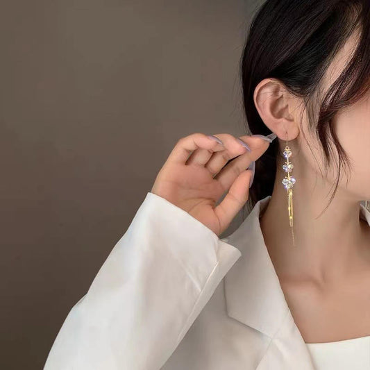 Butterfly Rhinestone Rhinestone Earrings Women