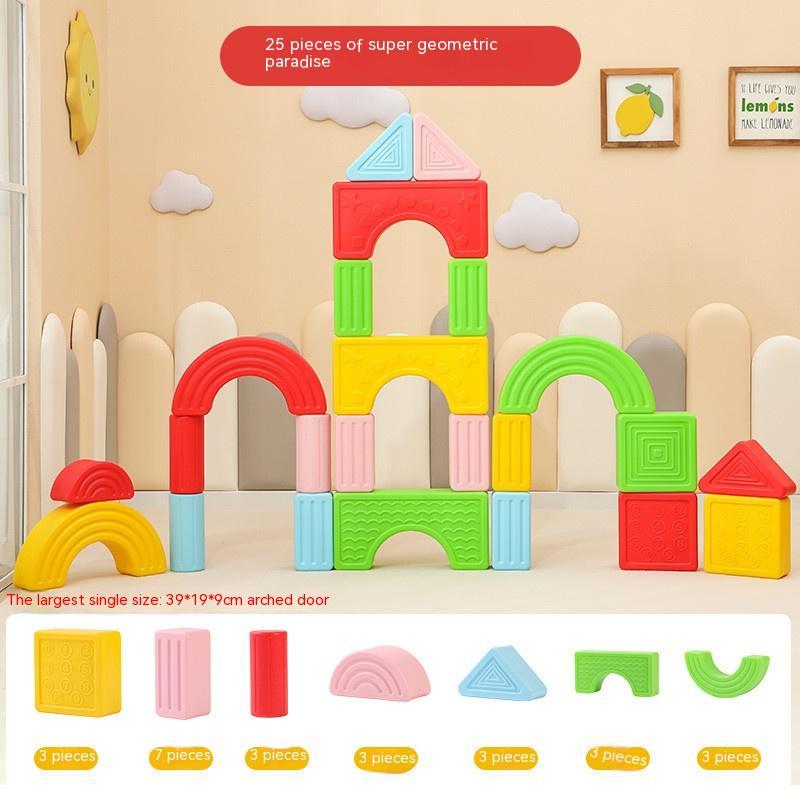 Large Geometric Paradise Large Building Blocks Educational Toy Set