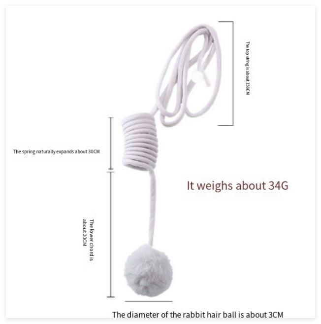 Cat Toy Self-Hi Sucker Spring Rabbit Hair Ball Interactive Play Pet Supplies Interactive Toys