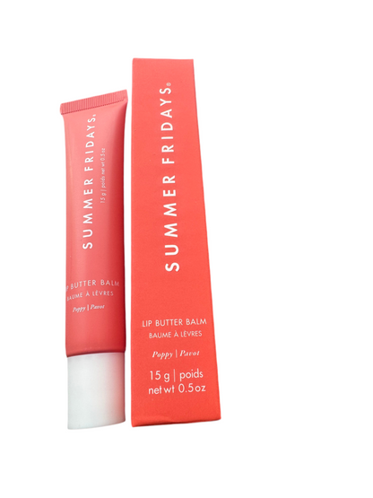 Summer Fridays Lip Butter Balm Poppy 0.5 Oz New In Box