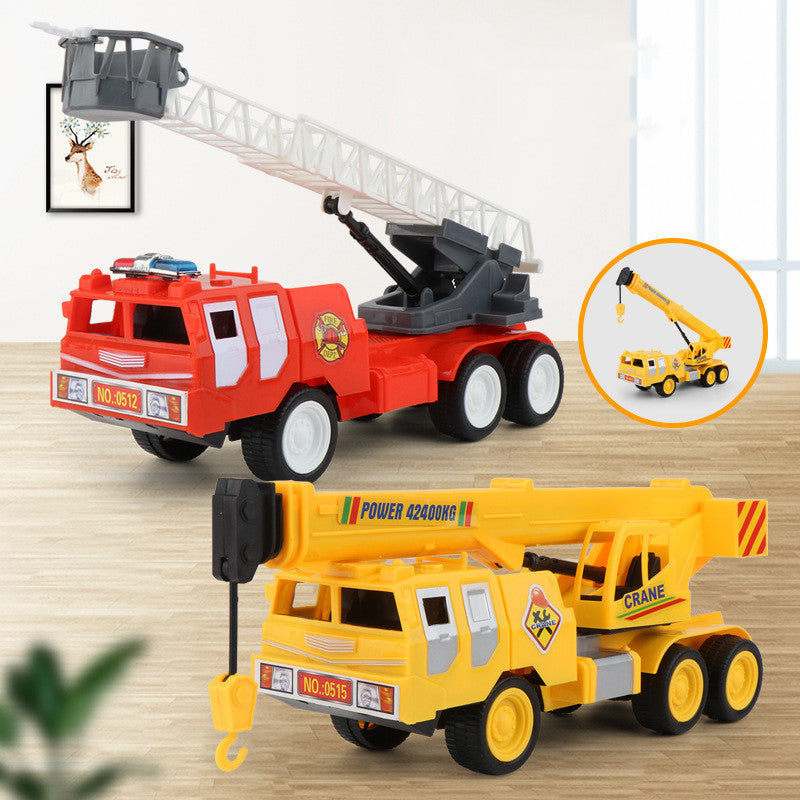 Rotatable Inertia Fire Ladder Truck Toys