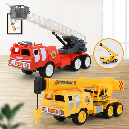 Rotatable Inertia Fire Ladder Truck Toys