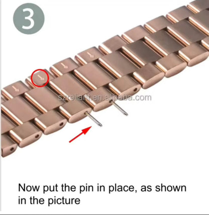 Avu Le Vu For Apple Watch Series 10 46MM Band, Bezel Zircon Crystal Rose Gold