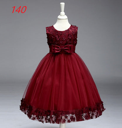 Summer Skirt Kids Girls Princess Tutu Flower Children Wedding Dress Wholesale Show Skirt