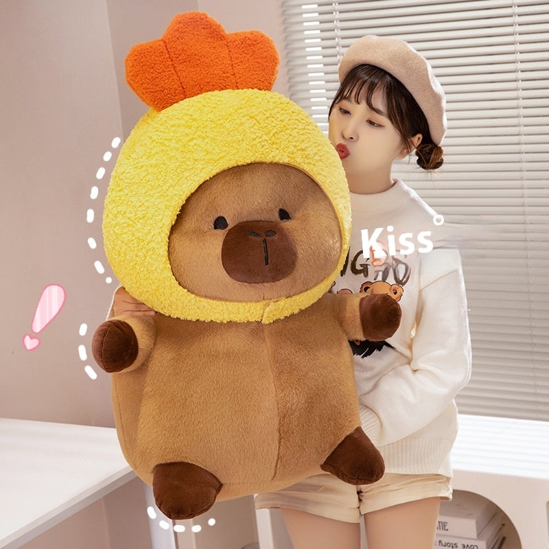 Capabala Capybara Wearing Hat Orange Hat Girls' Plush Toys Doll