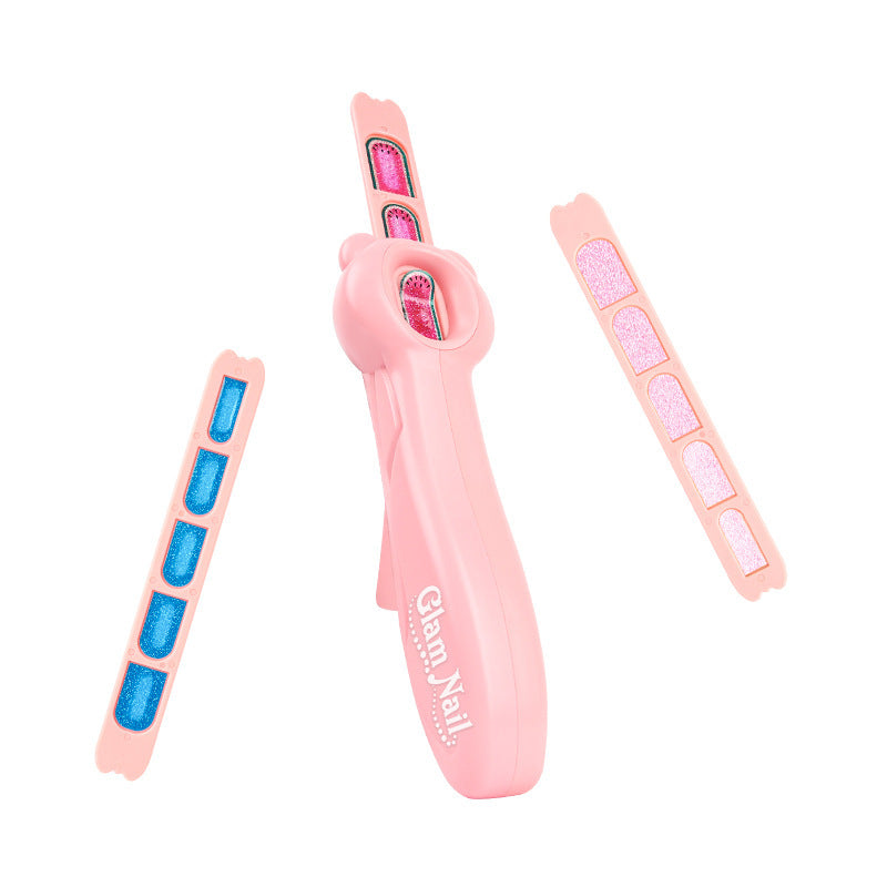 Cross-Border Children Girls Makeup Nail Stickers Set Girls Play House Handmade Diy Nail Stickers Makeup Toys