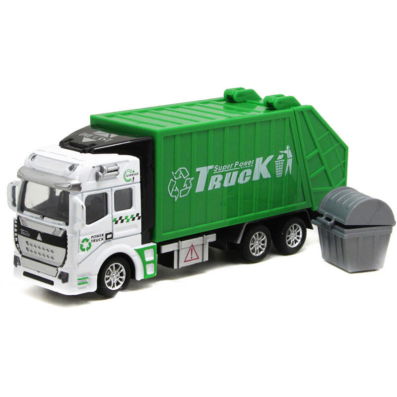 Children's Toy Alloy Pull Back Engineering Truck, Mixer Truck, Garbage Truck