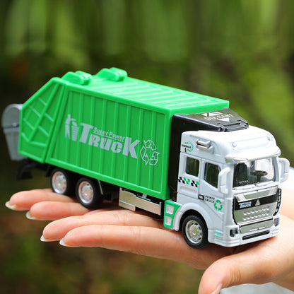 Children's Toy Alloy Pull Back Engineering Truck, Mixer Truck, Garbage Truck