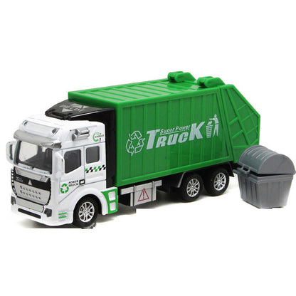 Children's Toy Alloy Pull Back Engineering Truck, Mixer Truck, Garbage Truck