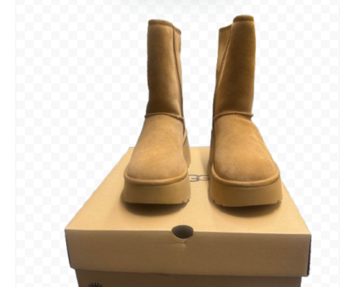 UGG Classic New Heights Short Boot (Women) Size 10 Chestnut New in the box.