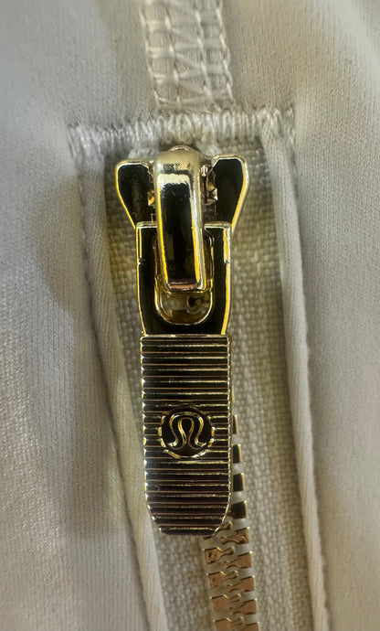 Lululemon Define Jacket Nulu New Light Ivory/Gold Size 6 Woman’s