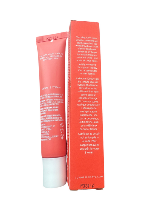 Summer Fridays Lip Butter Balm Poppy 0.5 Oz New In Box