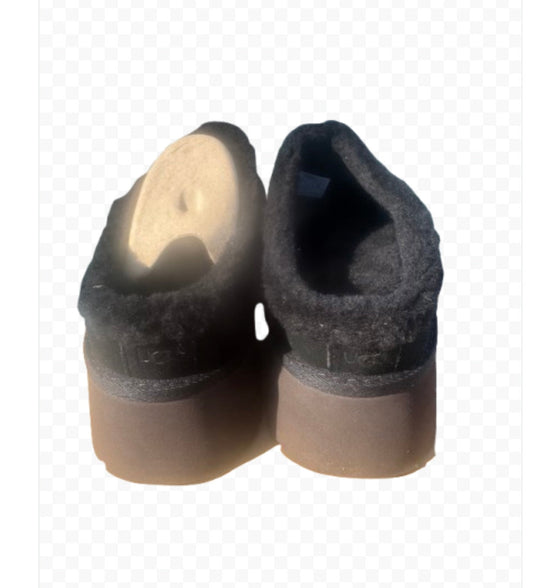 UGG WOMANS NEW HEIGHTS COZY CLOG SIZE 10 NIB BLACK Avu Le Vu