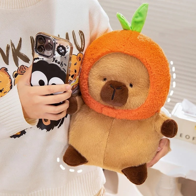 Capabala Capybara Wearing Hat Orange Hat Girls' Plush Toys Doll