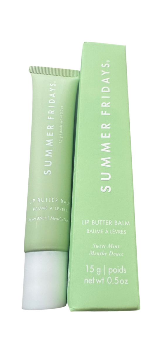 Summer Fridays Lip Butter Balm Gift Bag 4 Units Sweet Mint Vanilla Brown Sugar Birthday Cake 0.5 Oz New