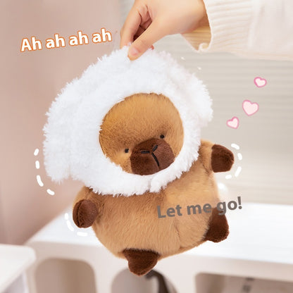 Capabala Capybara Wearing Hat Orange Hat Girls' Plush Toys Doll