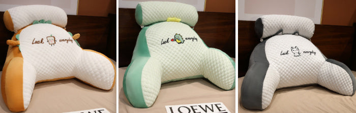 Sofa Fluffy Cushion Luncheon Pillow Triangle Reading Cushion Bedside Soft Large Backrest Lumbar Cushion Office Chair Cushion