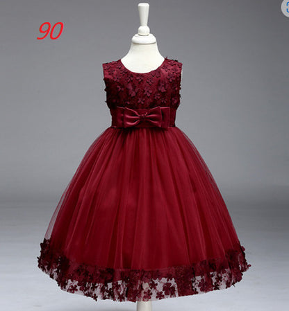 Summer Skirt Kids Girls Princess Tutu Flower Children Wedding Dress Wholesale Show Skirt