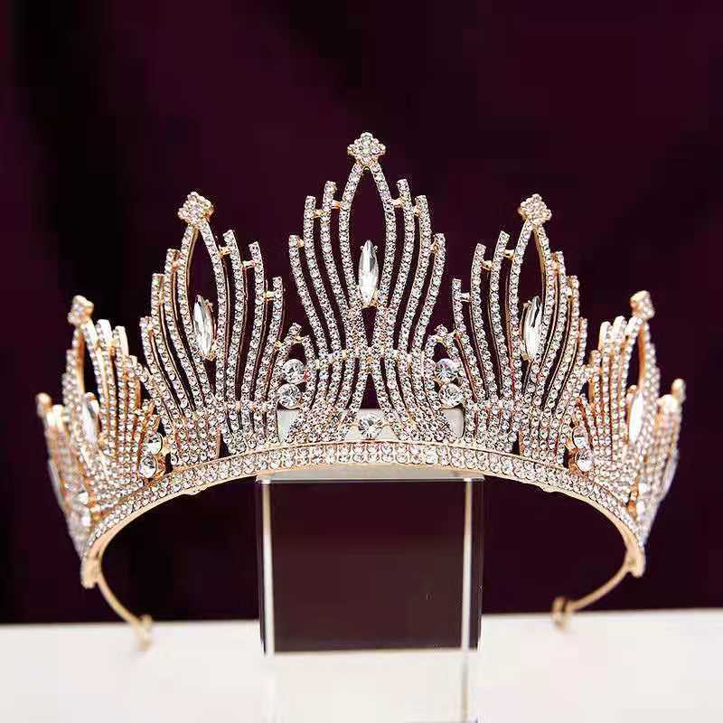 Shiny Bride Tiaras Crowns Crystal Wedding Hair Accessories