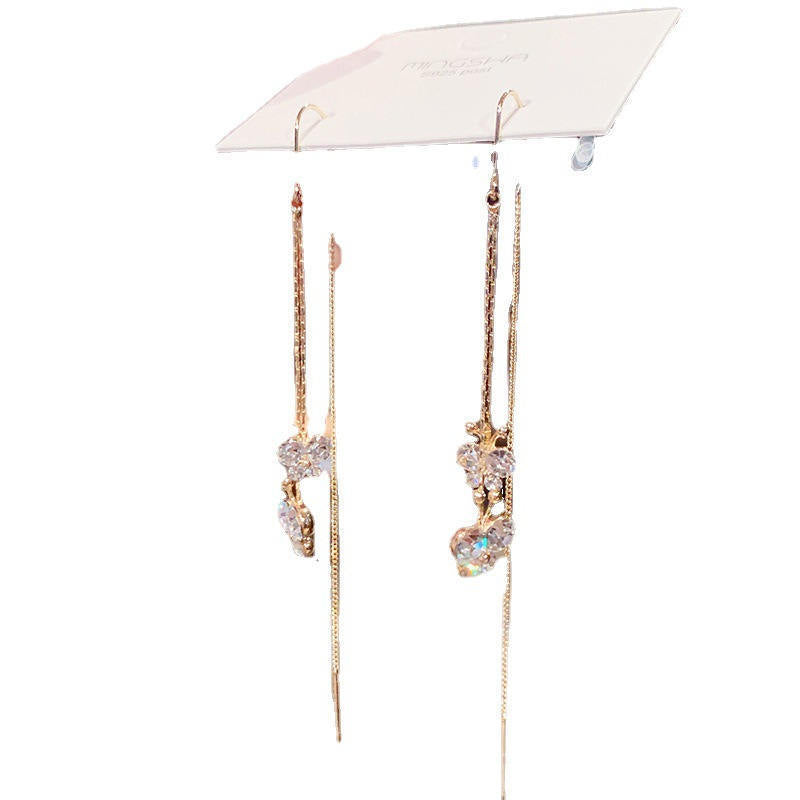 Butterfly Rhinestone Rhinestone Earrings Women