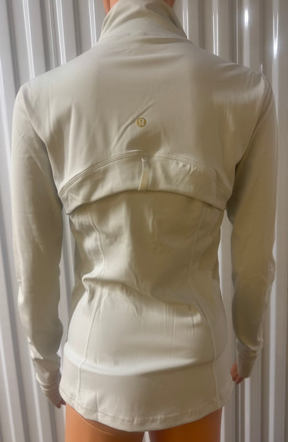 Lululemon Define Jacket Nulu New Light Ivory/Gold Size 8 Womans