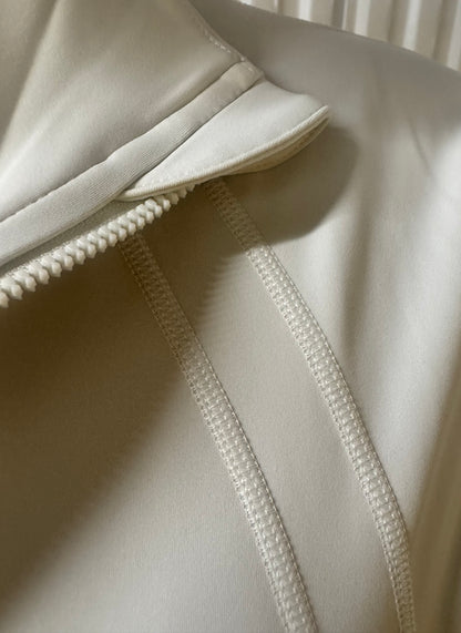 Lululemon Define Jacket Nulu New Light Ivory/Gold Size 8 Womans