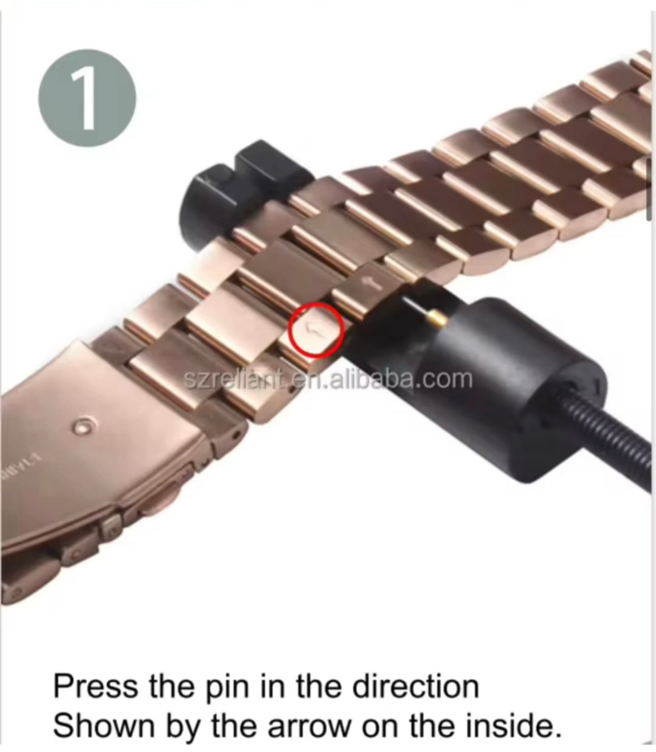 Avu Le Vu For Apple Watch Series 10 46MM Band, Bezel Zircon Crystal Rose Gold