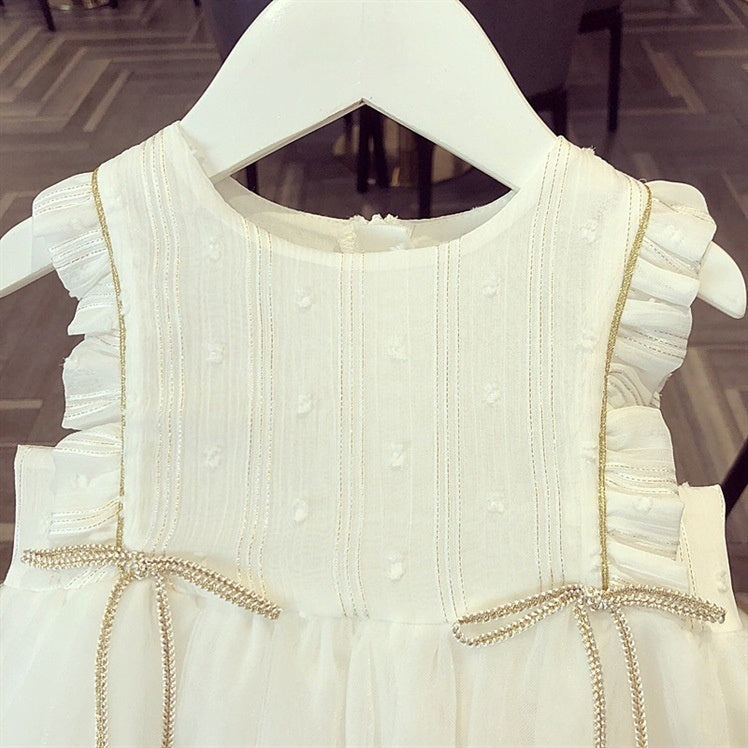 Baby Gauze Dress Summer Western Style Tulle Tutu Mesh Year-old Princess Dress