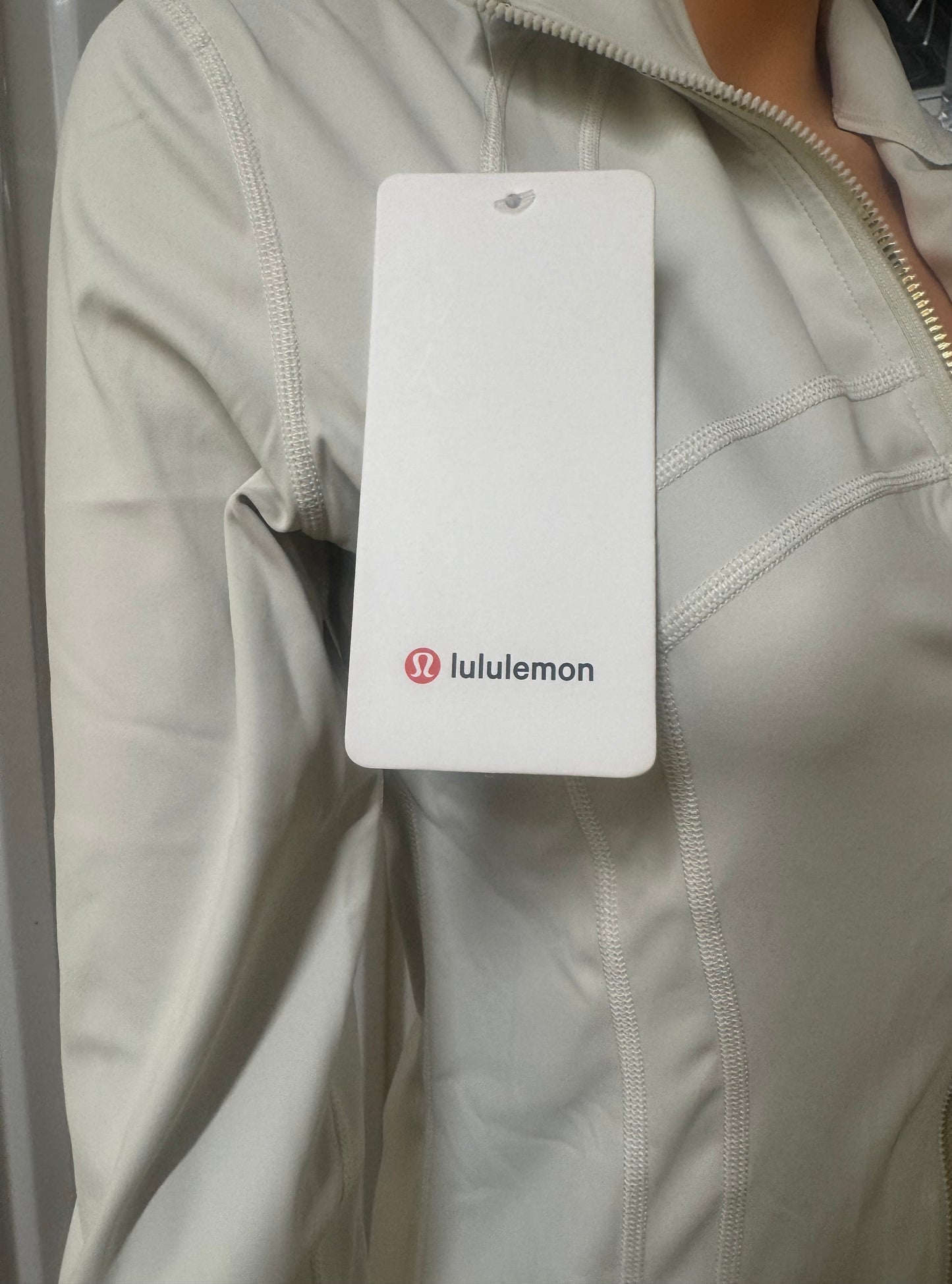 Lululemon Define Jacket Nulu New Light Ivory/Gold Size 6 Woman’s