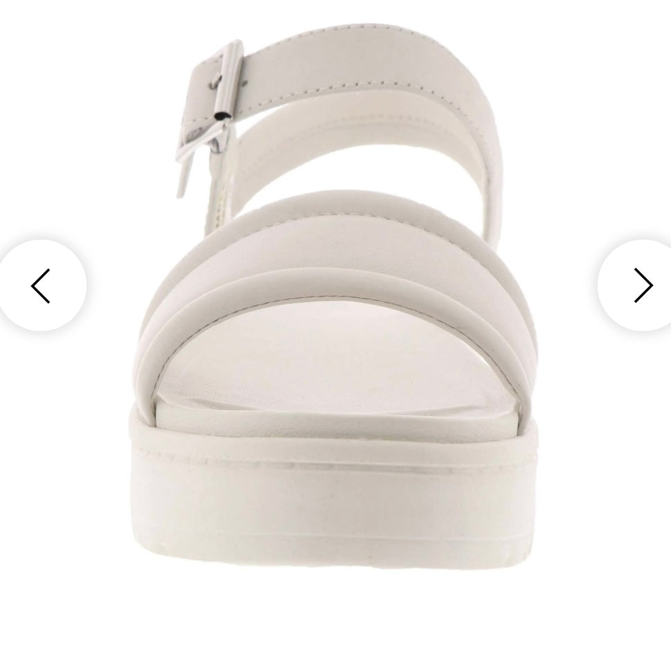 UGG Zayne Ankle Strap Sandal Cream Size 9.5 NIB Avu Le Vu