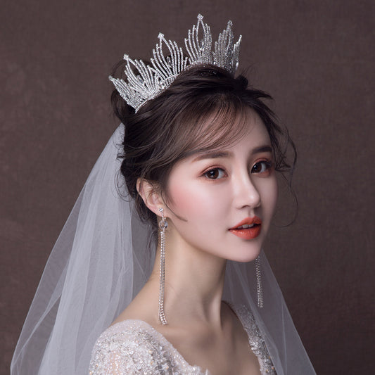 Shiny Bride Tiaras Crowns Crystal Wedding Hair Accessories