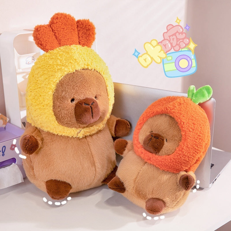 Capabala Capybara Wearing Hat Orange Hat Girls' Plush Toys Doll